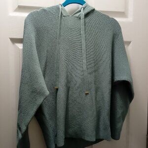 Sweater for women with hood, long sleeve, green- Cyrus, large